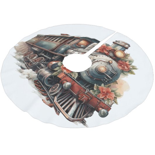 Ouderwetse stoomtrein retro kerst kerstboom rok (Gekanteld)