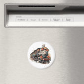 Ouderwetse stoomtrein retro kerst magneet (Insitu (Vaatwasser))