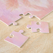Ouderwetse strand zonsondergang palmbomen pastel legpuzzel (Zijkant)