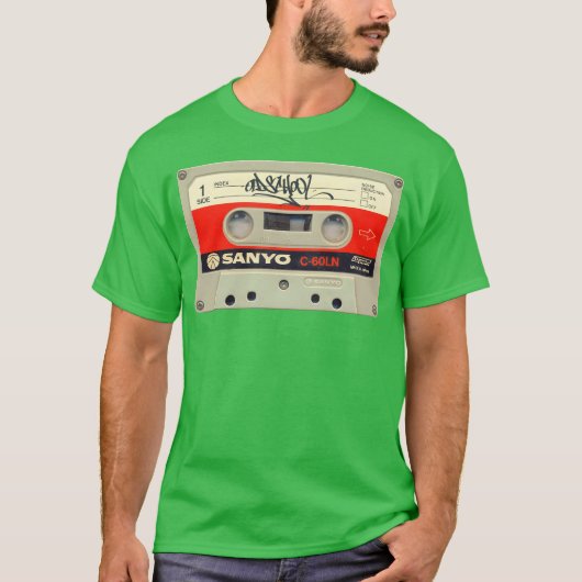 Ouderwetse tape retro t-shirt (Voorkant)