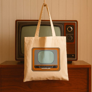Ouderwetse Televisie Retro TV Boodschappentas Tote Bag