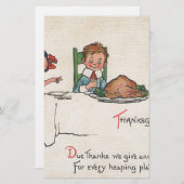 ouderwetse Thanksgiving Briefpapier (Voorkant / Achterkant)