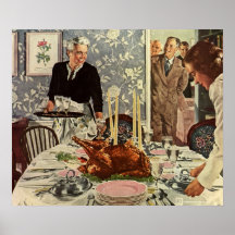 Ouderwetse Thanksgiving Day kalkoen diner met fami