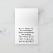 Ouderwetse Thanksgiving-groet Kaart (Binnen)
