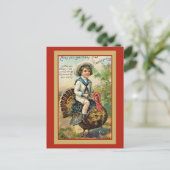 Ouderwetse Thanksgiving-groeten Briefkaart (Staand voorkant)