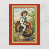 Ouderwetse Thanksgiving-groeten Briefkaart (Voorkant)