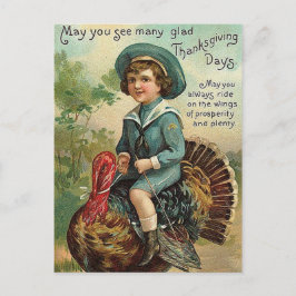 Ouderwetse Thanksgiving-groeten Feestdagenkaart