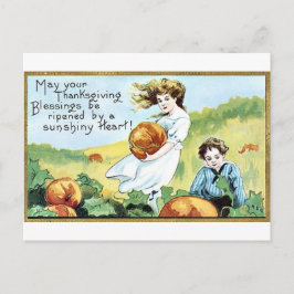 Ouderwetse Thanksgiving-groeten Feestdagenkaart