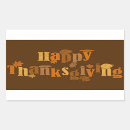 Ouderwetse Thanksgiving-groeten Rechthoekige Sticker