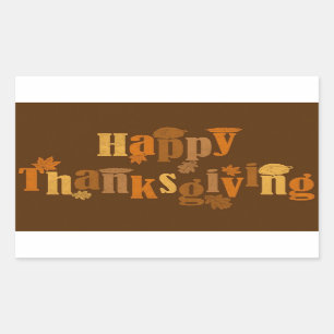 Ouderwetse Thanksgiving-groeten Rechthoekige Sticker