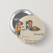 ouderwetse Thanksgiving Ronde Button 5,7 Cm (Voorkant /achterkant)