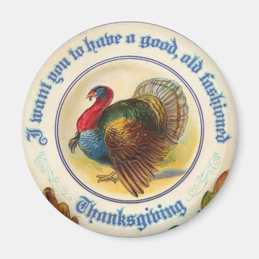 Ouderwetse Thanksgiving ronde magneet (Voorkant)
