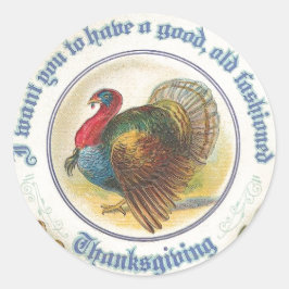 ouderwetse Thanksgiving Ronde Sticker