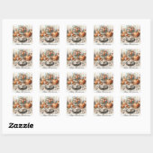 Ouderwetse Thanksgiving Tafel Vakantie Sticker (Vel)