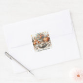 Ouderwetse Thanksgiving Tafel Vakantie Sticker (Envelop)
