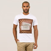 Ouderwetse Ticket Stub Carnavals Thema T-shirt (Voorkant volledig)