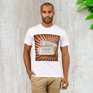 Ouderwetse Ticket Stub Carnavals Thema T-shirt