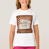 Ouderwetse Ticket Stub Kermis Thema T-shirt (Voorkant)