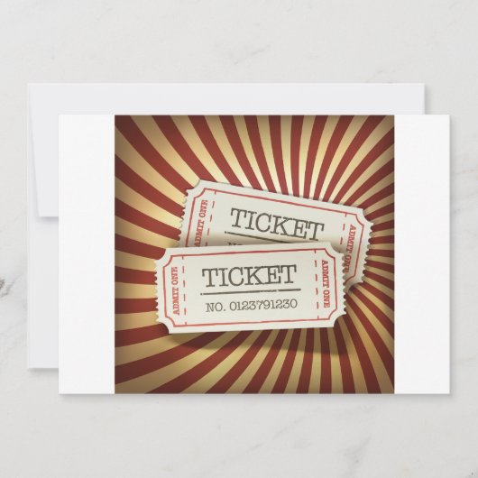 Ouderwetse Ticketstompel Kermis Thema Kaart (Voorkant)