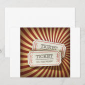 Ouderwetse Ticketstompel Kermis Thema Kaart (Voorkant / Achterkant)