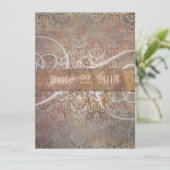 Ouderwetse Toscaanse Damast Italiaanse Elegantie Kaart (Staand voorkant)