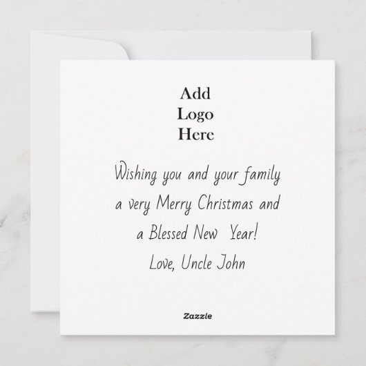 Ouderwetse trein en Logo Feestdagenkaart (Achterkant)