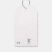 Ouderwetse trein en  winterscène cadeaulabel (Achterkant)