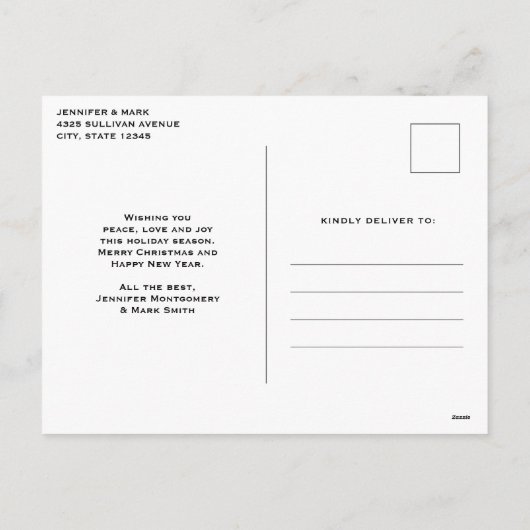 Ouderwetse trein retro kerst feestdagenkaart (Achterkant)