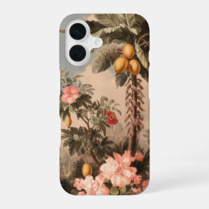 Ouderwetse Tropisch Paradijs met Palmbomen iPhone 16 Hoesje
