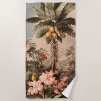 Ouderwetse Tropisch Paradijs met Palmbomen Strandlaken