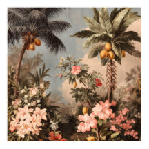 Ouderwetse Tropische Paradijs met Palmbomen