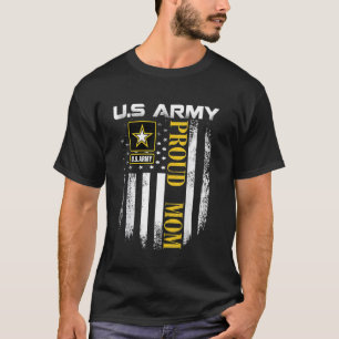 Ouderwetse trots moeder van het leger met Amerikaa T-shirt