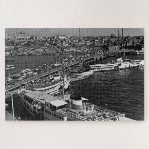 Ouderwetse Turkije Istanbul Galata haven Legpuzzel