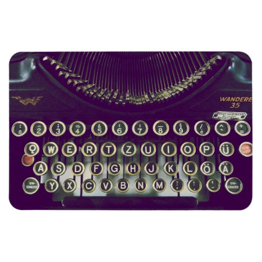 ouderwetse typemachine magneet (Horizontaal)