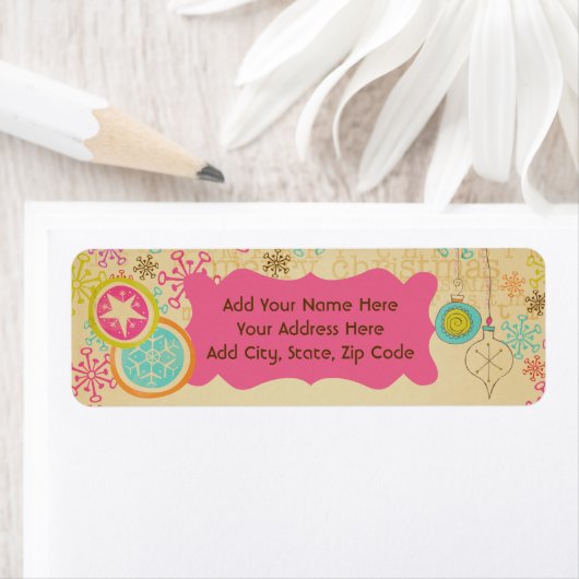 Ouderwetse typografie retour adres labels (Insitu)