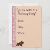 Ouderwetse uitnodiging voor kerstinkopen (Achterkant)