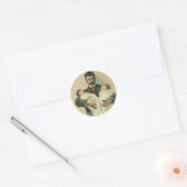 Ouderwetse Vaderdag, het zijn drieling! Ronde Sticker (Envelop)