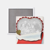 Ouderwetse Valentijnsdag Jonggehuwden Liefde en Ro Magneet (Voorkant / Achterkant)