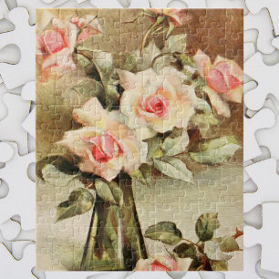 Ouderwetse Valentijnsdag Liefde Romantiek Roze Roz Legpuzzel