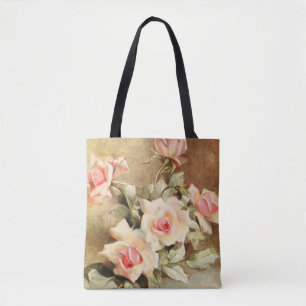 Ouderwetse Valentijnsdag Liefde Romantiek Roze Roz Tote Bag