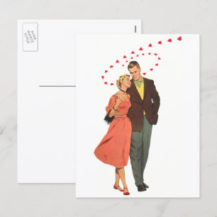 Ouderwetse Valentijnsdag, Romantische Zwevende Har Feestdagenkaart