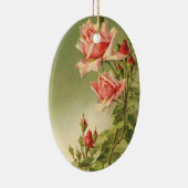 Ouderwetse Valentijnsdag Roze Victoriaanse Tuinroo Keramisch Ornament (Rechts)