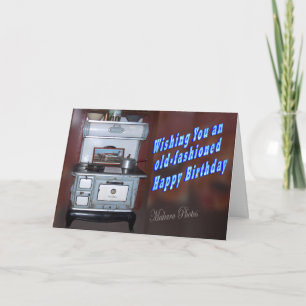 Ouderwetse Verjaardag Kaart