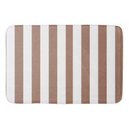 Ouderwetse verticale strepen Mocha Mousse Wit Badmat