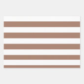 Ouderwetse verticale strepen Mocha Mousse Wit Inpakpapier Vel (Voorkant 3)