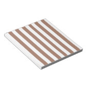 Ouderwetse verticale strepen Mocha Mousse Wit Notitieblok (Schuin)