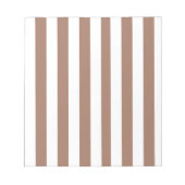 Ouderwetse verticale strepen Mocha Mousse Wit Notitieblok (Voorkant)