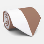 Ouderwetse verticale strepen Mocha Mousse Wit Stropdas (Opgerold)