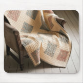 Ouderwetse vervaagde quilt op een fauteuil muismat (Voorkant)