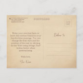  ouderwetse verzorger, verpleegassistent briefkaart (Achterkant)